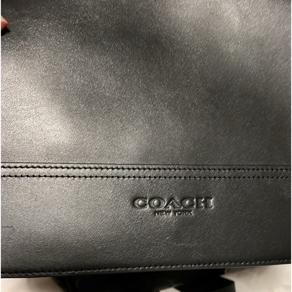 New Coach Houston Map Bag in Signature Leather 10 1/2" x 10 1/2"×3" new with tag - Picture 6 of 7